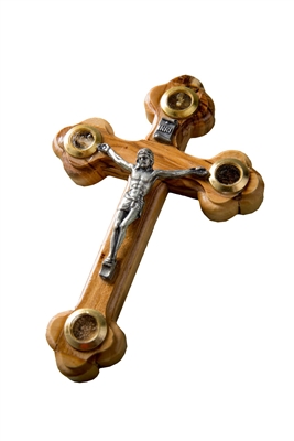 CC08 - Orthodox Crucifix with glass windows - 5"