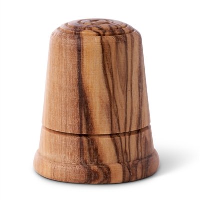 hand-crafted olive wood thimble made in Bethlehem