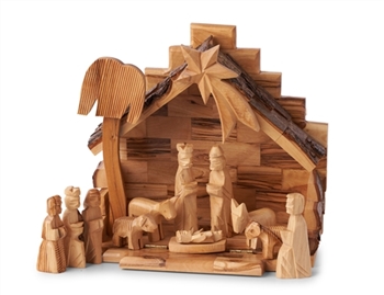 CR06-NS02 - Mini Stable with hard cut nativity figures