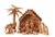 CR12B/NS12/CM12 - Complete nativity set with 3D palm tree creche and set of 3 camels