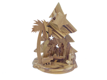 E24MB - Tree shaped grotto with music box - Plays "Silent Night"