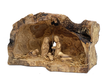 E39 - Large Grotto made from Roots of the tree with modern figures