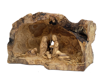 E39 - Large Grotto made from Roots of the tree with modern figures