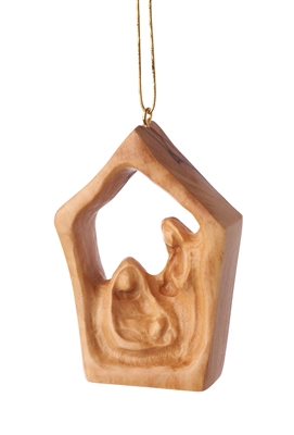 HF15 - Holy family in house - ornament - 2.75"