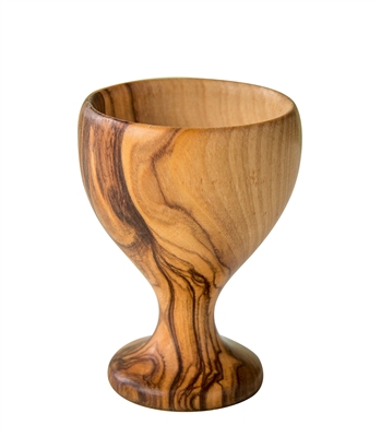 hand-crafted olive wood cup made in Bethlehem