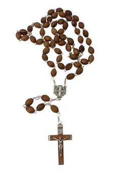 hand-crafted olive wood rosary made in Bethlehem