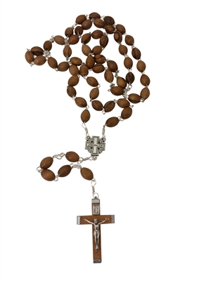hand-crafted olive wood rosary made in Bethlehem
