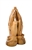 hand-crafted olive wood praying hands made in Bethlehem
